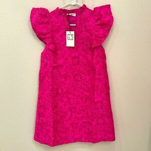 NWT THML Just Beautiful Textured Pink Dress